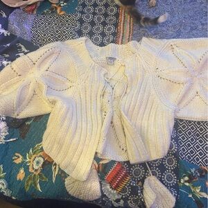 Alberto Makali Cream Knit Cardigan